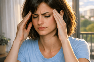 Mujer con dolor de cabeza